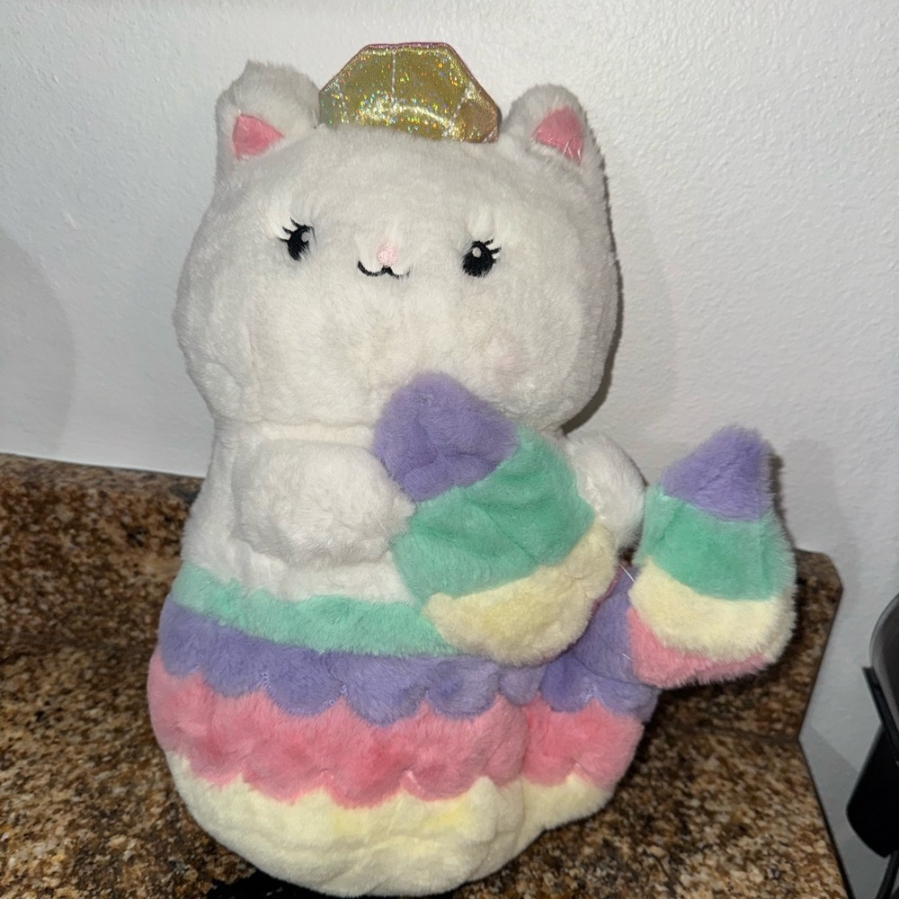 Glow Brights Meowmaid Mermaid Kitten Plush Lights White Cat Sound FAO Schwarz - Picture 2 of 4